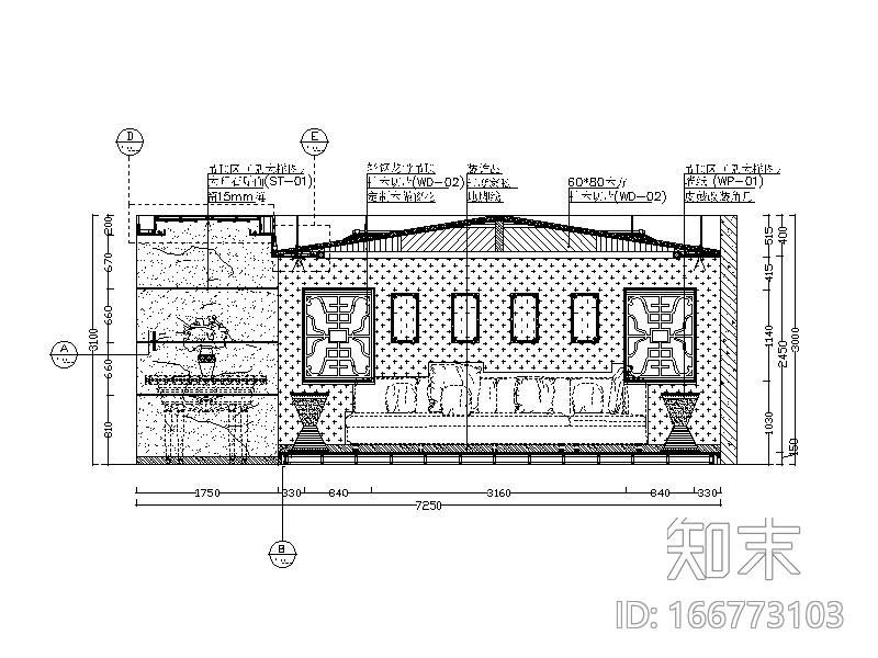 东南亚风格样板房设计CAD施工图(含效果图）cad施工图下载【ID:166773103】