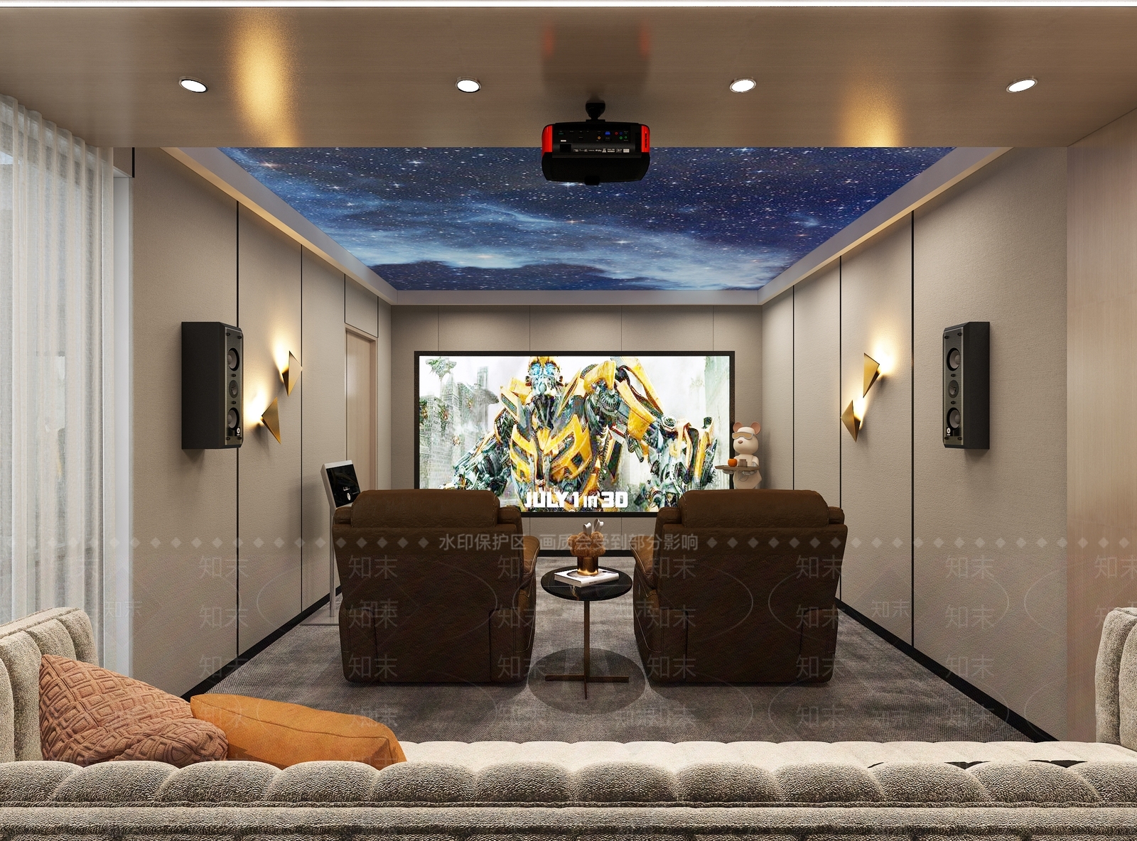 现代影音室3D模型下载【ID:1111338769】