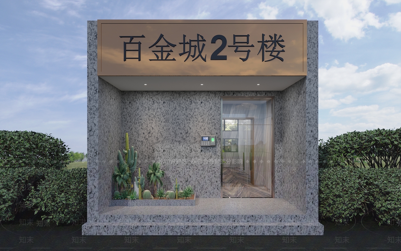 现代电梯间3D模型下载【ID:1111343639】