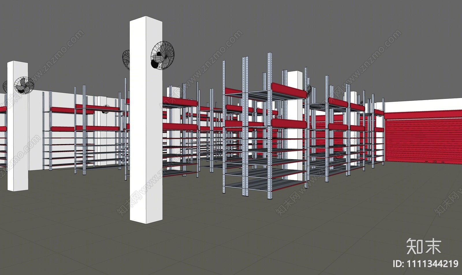 现代物流快递仓库SU模型下载【ID:1111344219】
