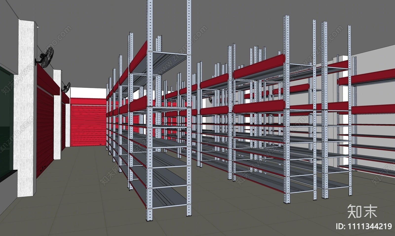 现代物流快递仓库SU模型下载【ID:1111344219】