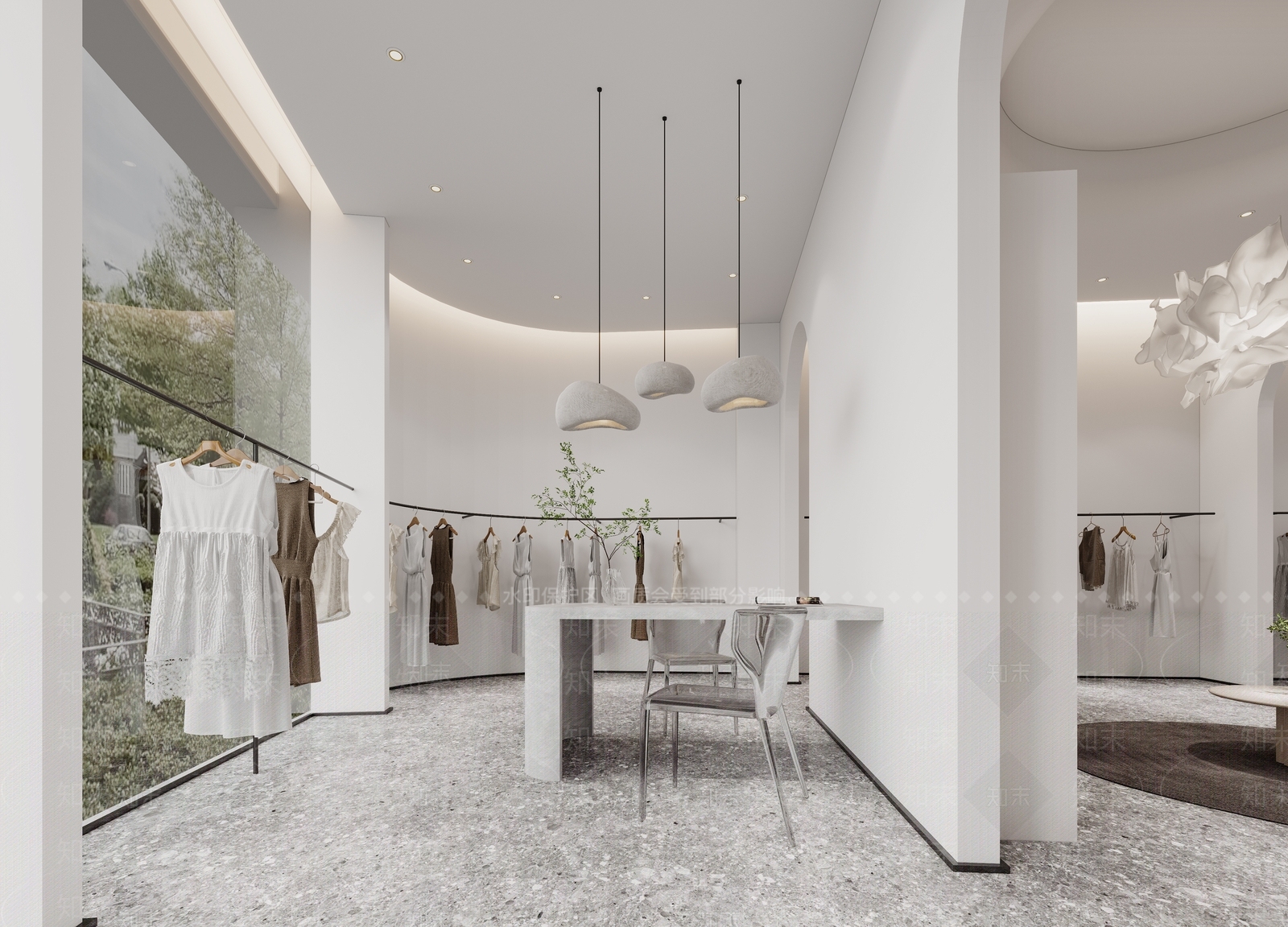 现代服装鞋店3D模型下载【ID:1111351947】