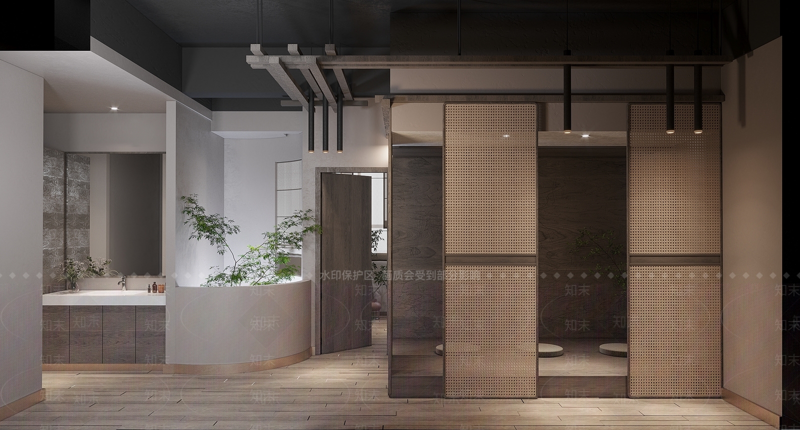 侘寂美容SPA店3D模型下载【ID:1111352614】