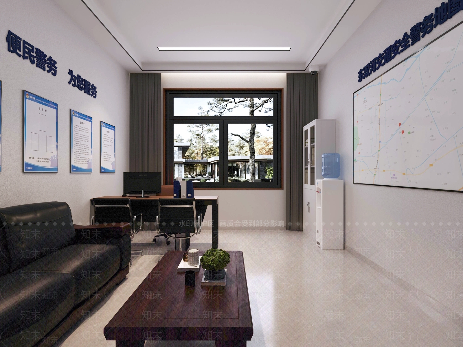 现代公安局会议室3D模型下载【ID:1111352208】