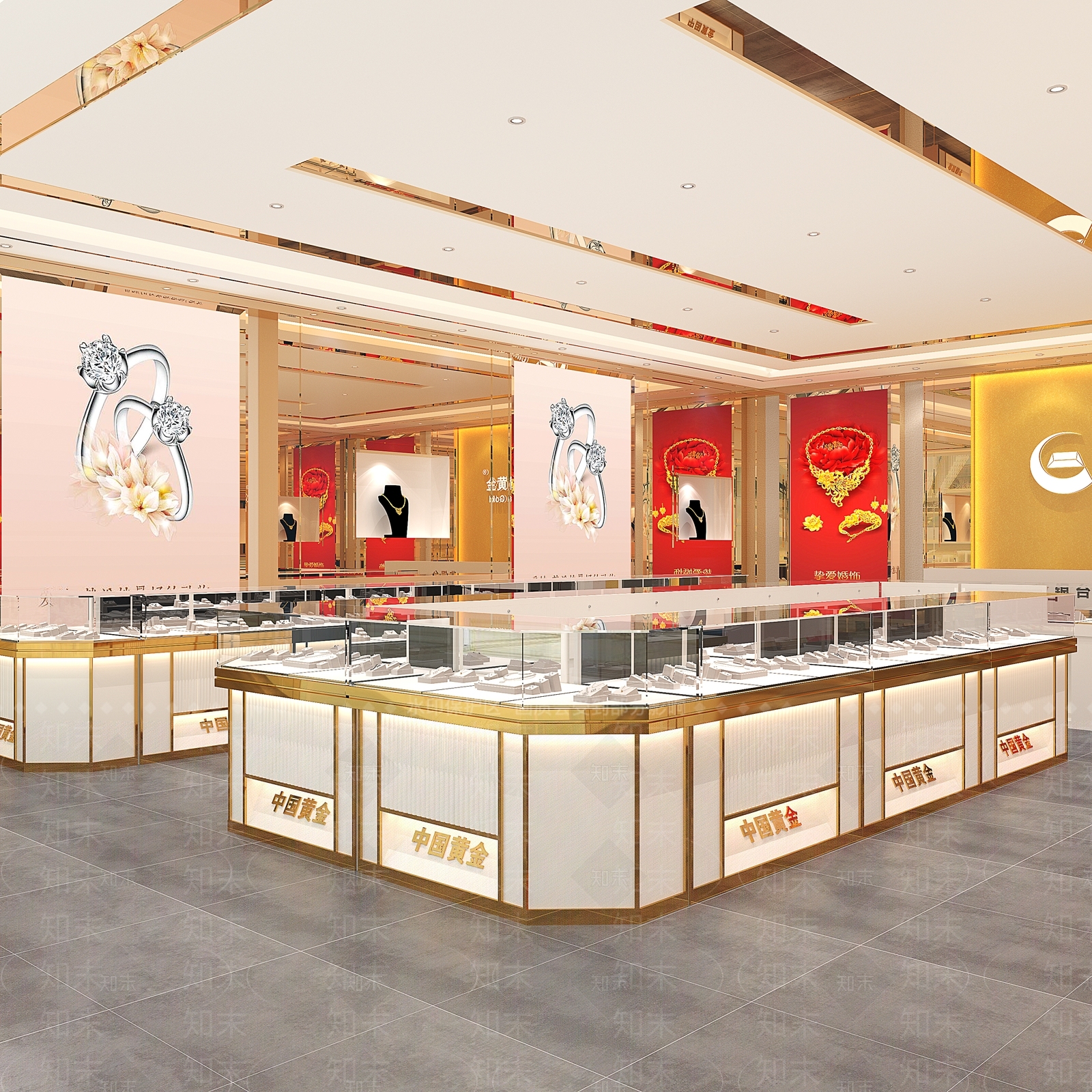 现代珠宝店3D模型下载【ID:1111352469】