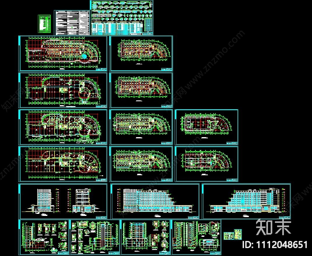 五星级度假酒店建筑施工图下载【ID:1112048651】