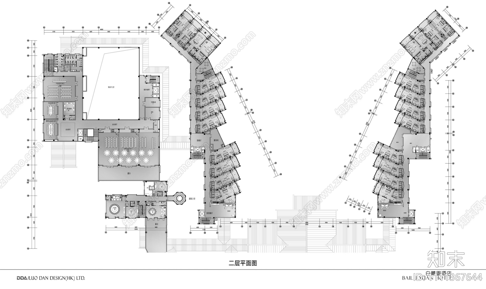 酒店设计方案cad施工图下载【ID:1111367644】