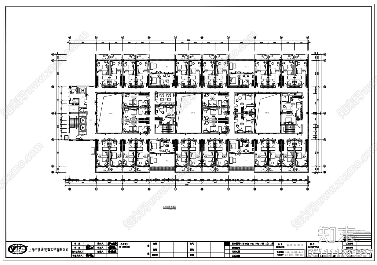 酒店空间效果图cad施工图下载【ID:1111369337】