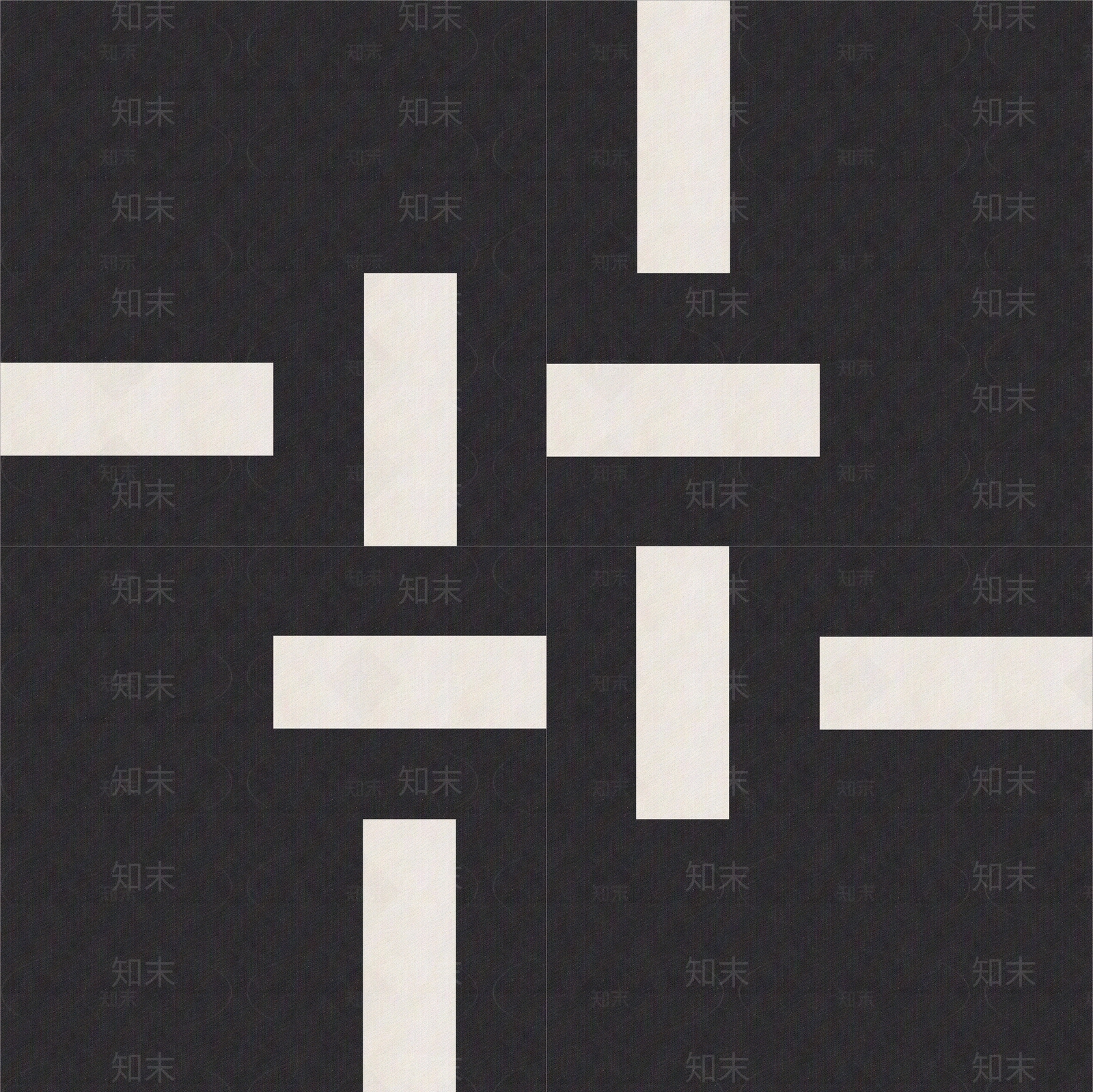 黑色白色几何拼接北欧艺术图案花砖贴图下载【ID:1111372279】