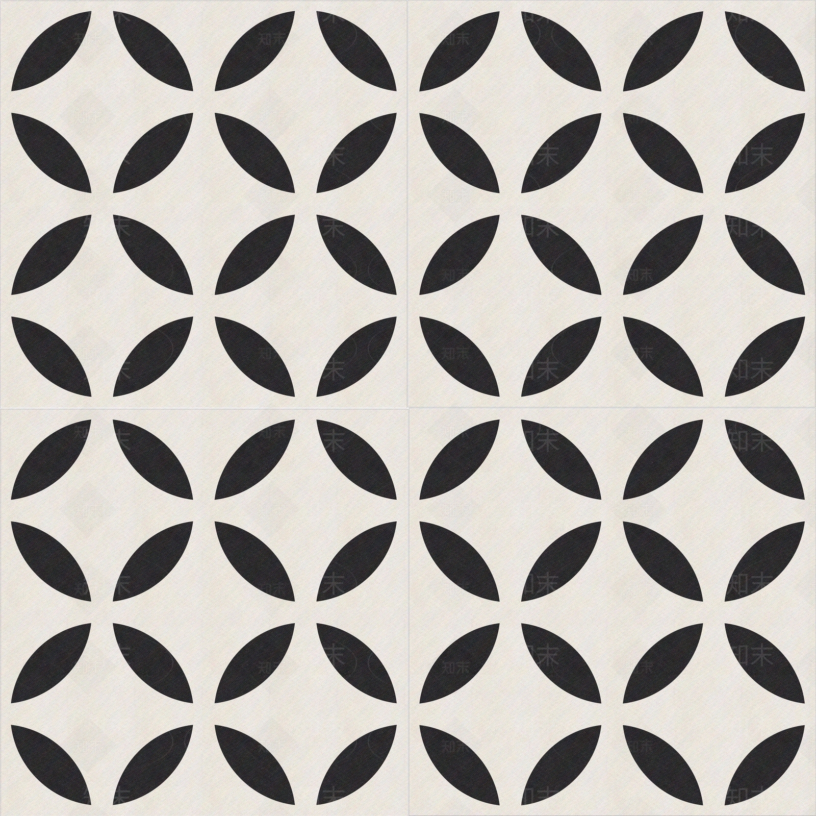 白色黑色拼接北欧艺术图案花砖贴图下载【ID:1111372860】
