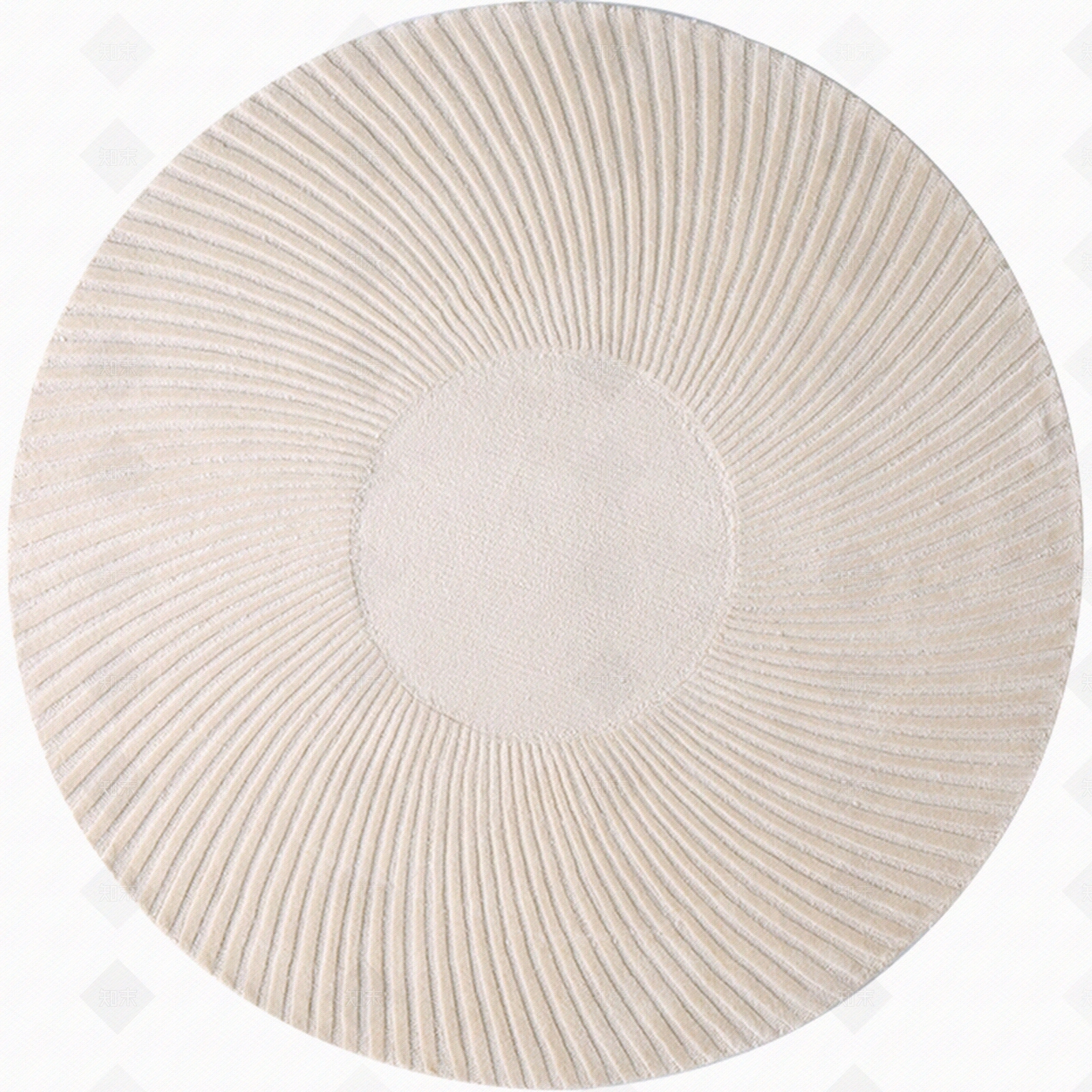 北欧极简白色花纹圆形地毯贴图下载【ID:1111377264】