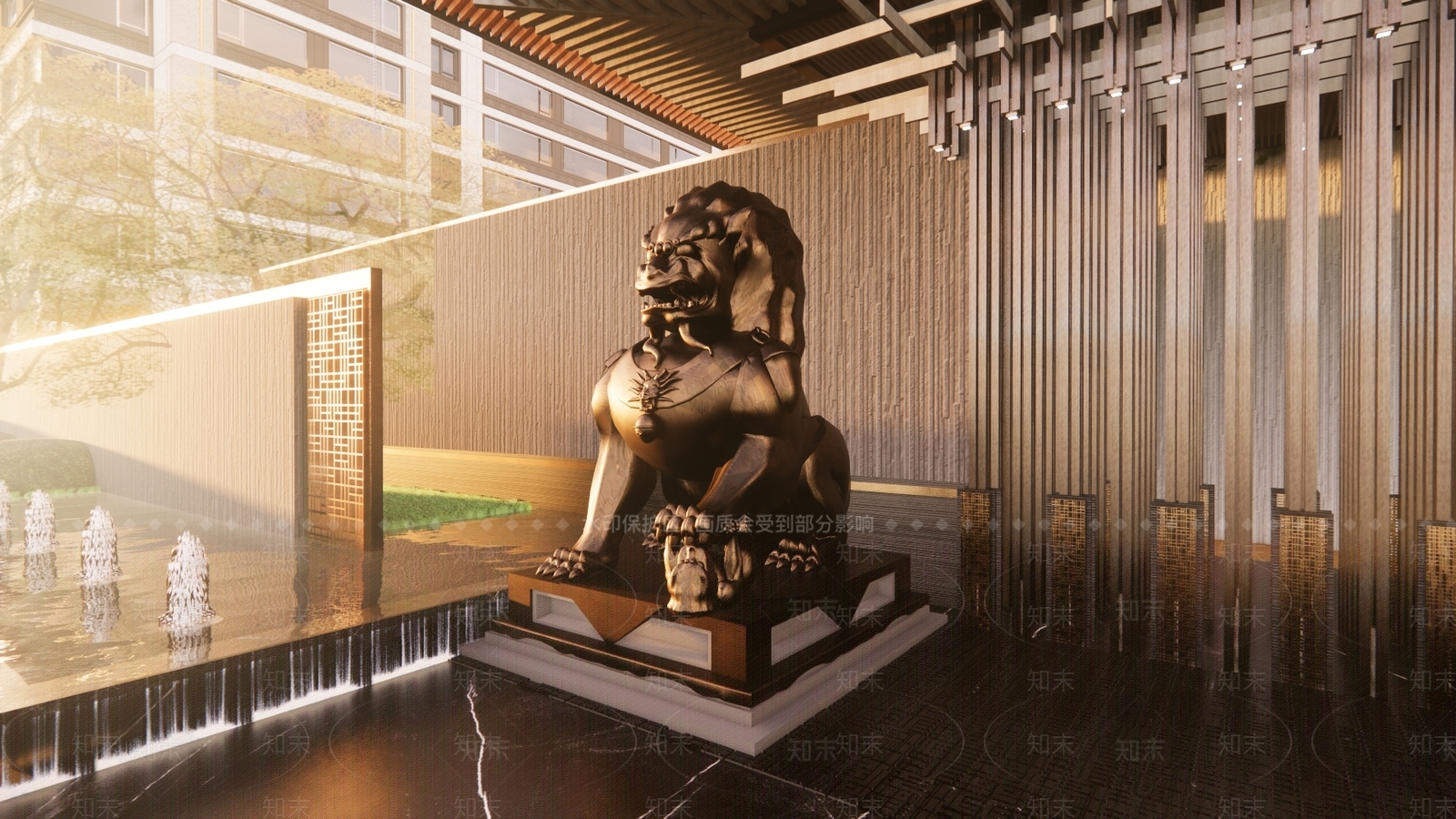 新中式石狮子SU模型下载【ID:1111391488】