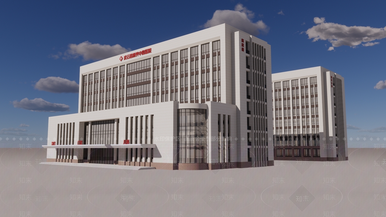 现代医疗建筑SU模型下载【ID:1111396936】