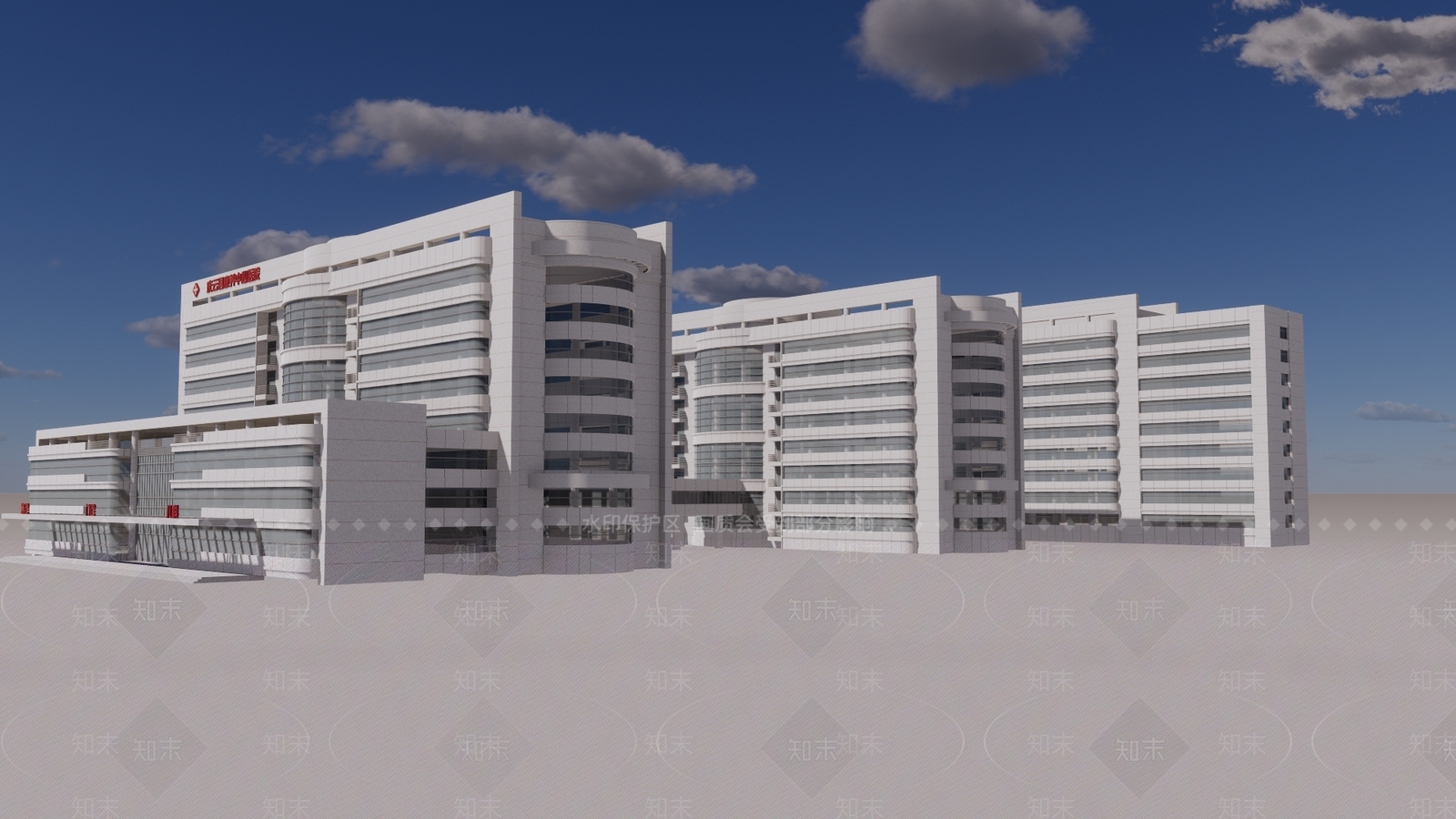 现代医疗建筑SU模型下载【ID:1111397005】