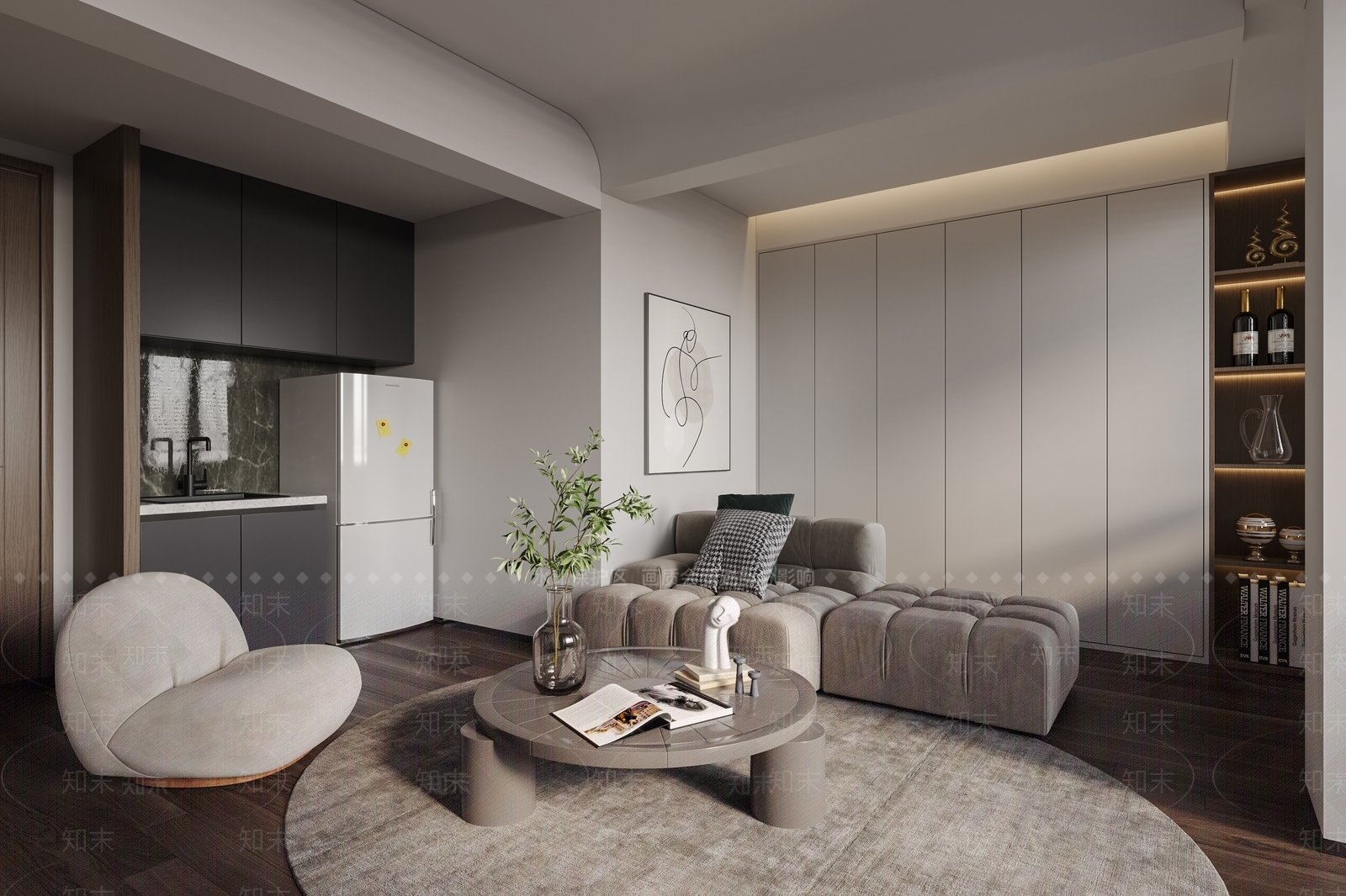 现代单身公寓3D模型下载【ID:1111397316】