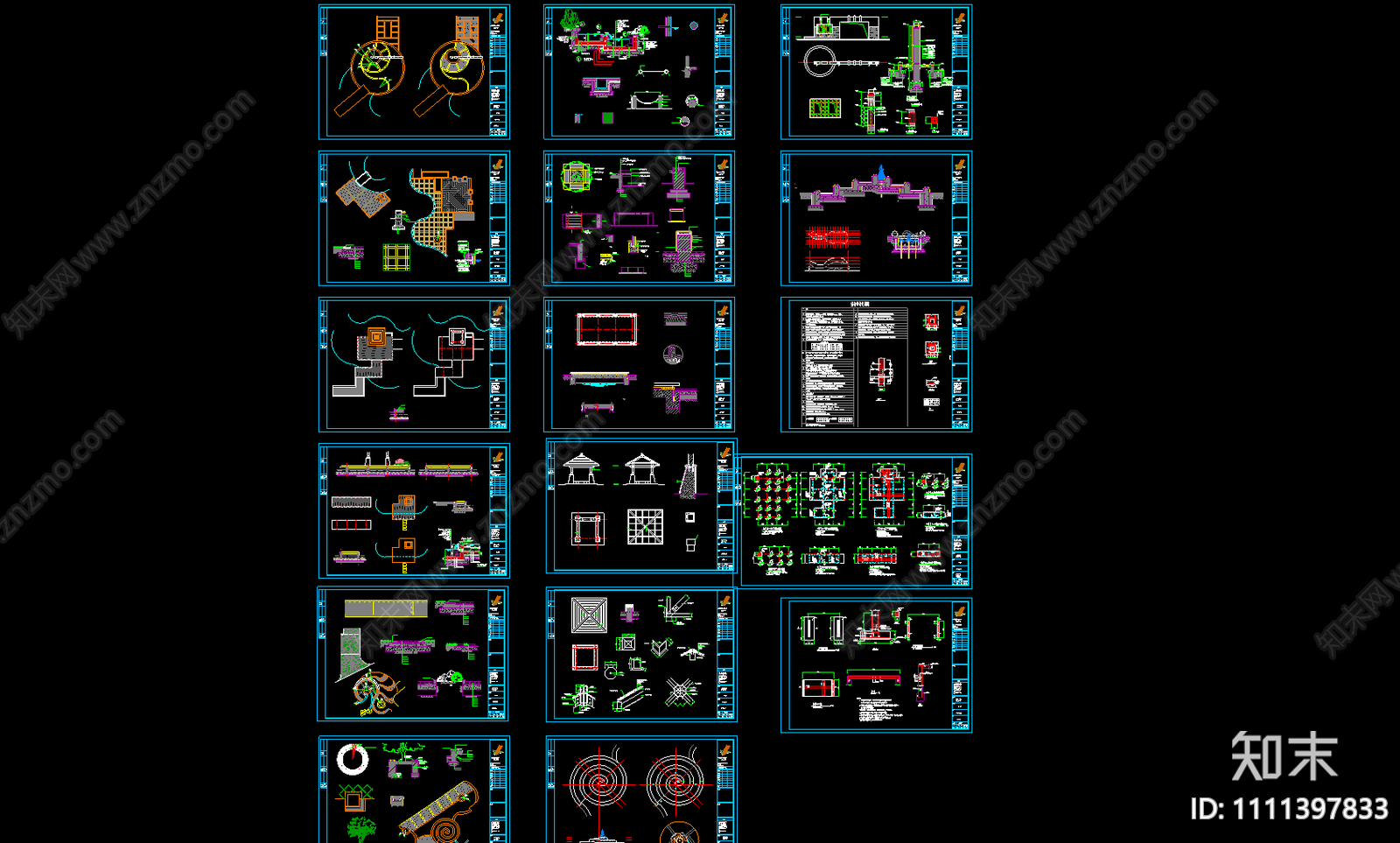 园林景观CAD施工图下载【ID:1111397833】