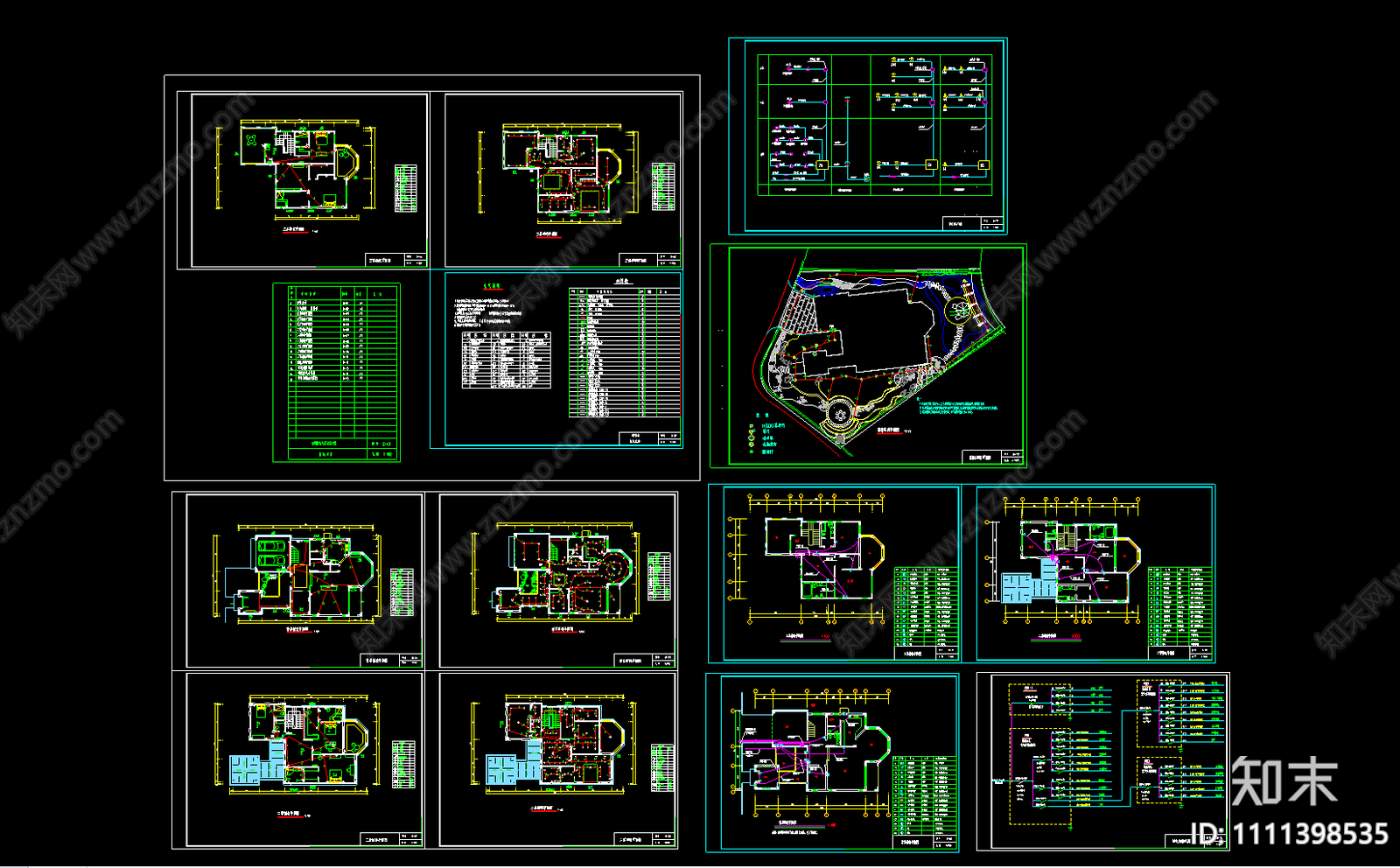 别墅电气设计图纸施工图下载【ID:1111398535】