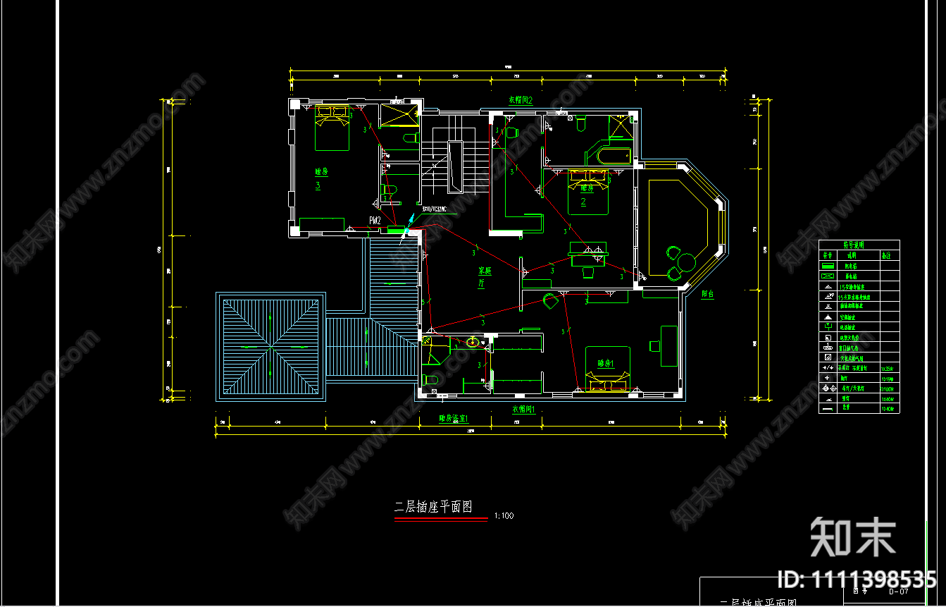 别墅电气设计图纸施工图下载【ID:1111398535】