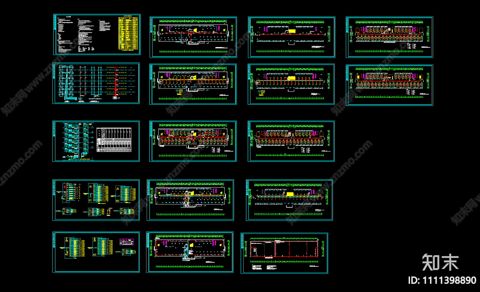 高校六层宿舍楼电气图施工图下载【ID:1111398890】