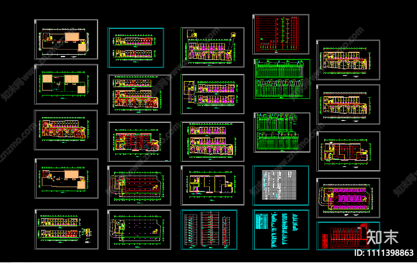 十二层公寓电气CAD施工图下载【ID:1111398863】