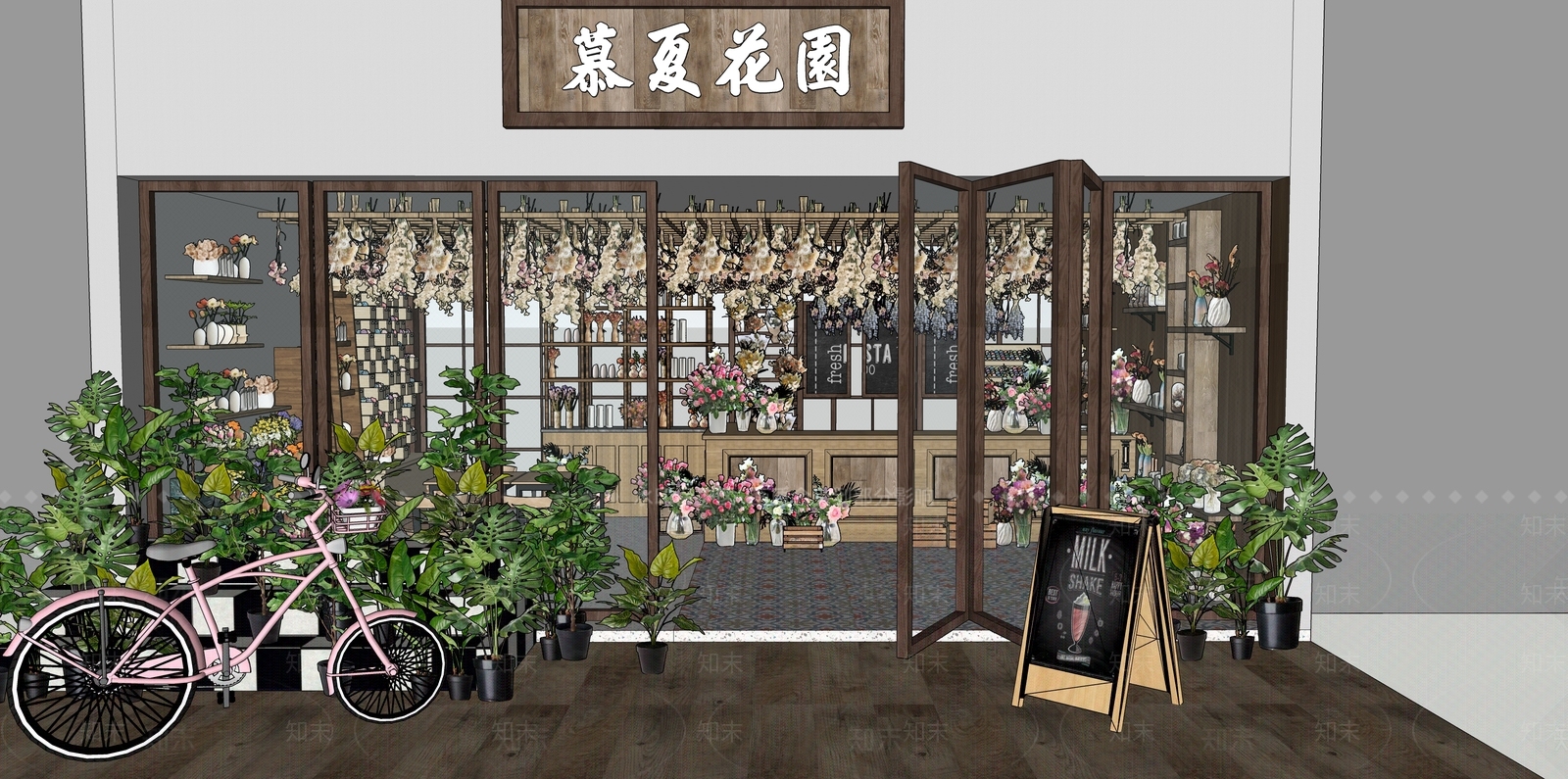 古典花店SU模型下载【ID:1111402231】