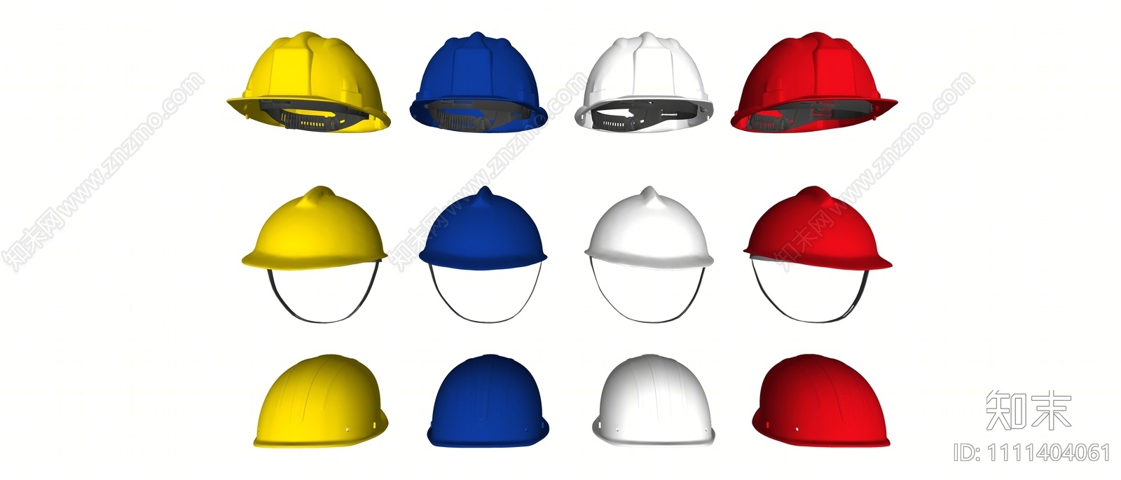 现代工地安全帽SU模型下载【ID:1111404061】