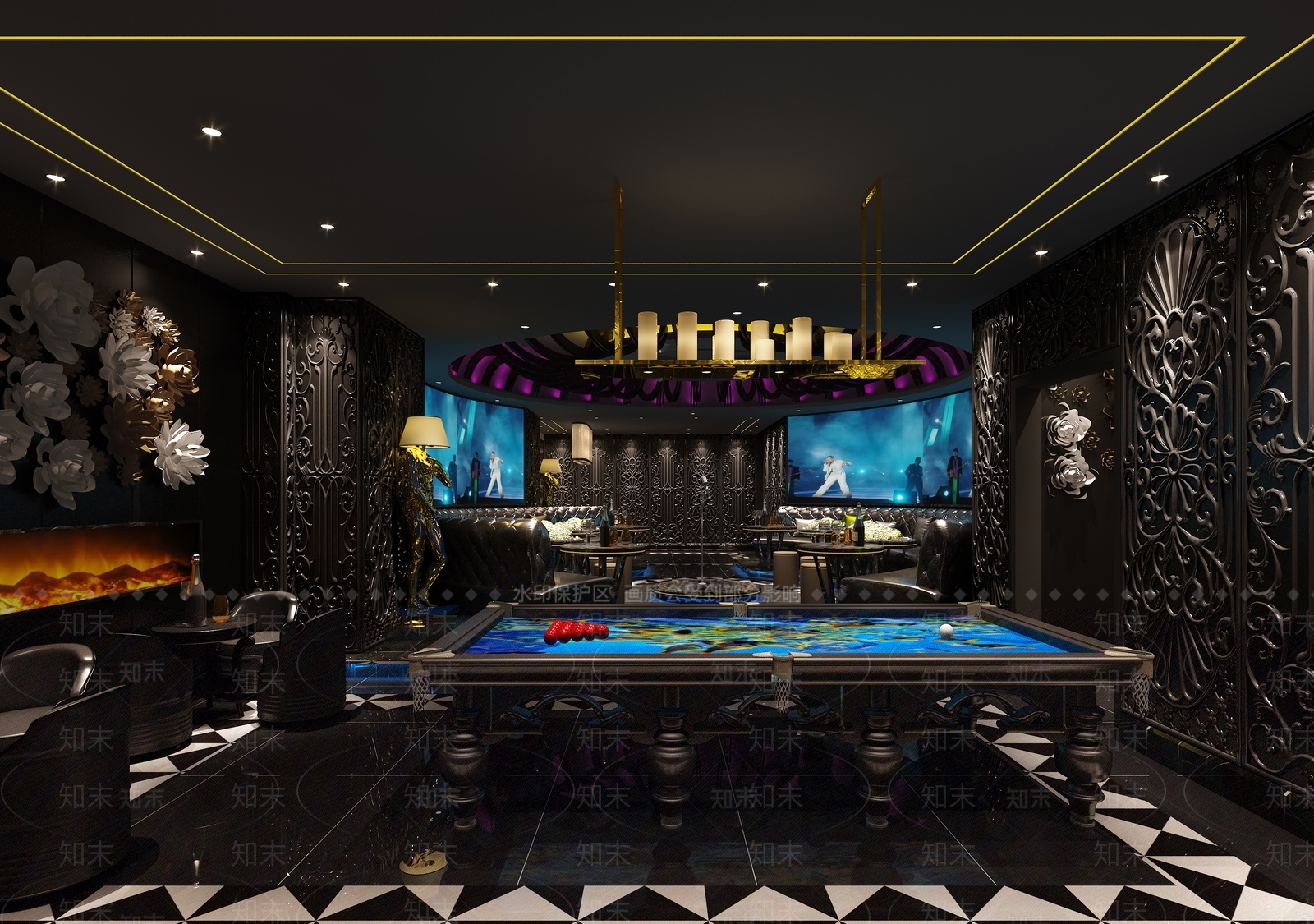 美式酒吧3D模型下载【ID:1111417128】