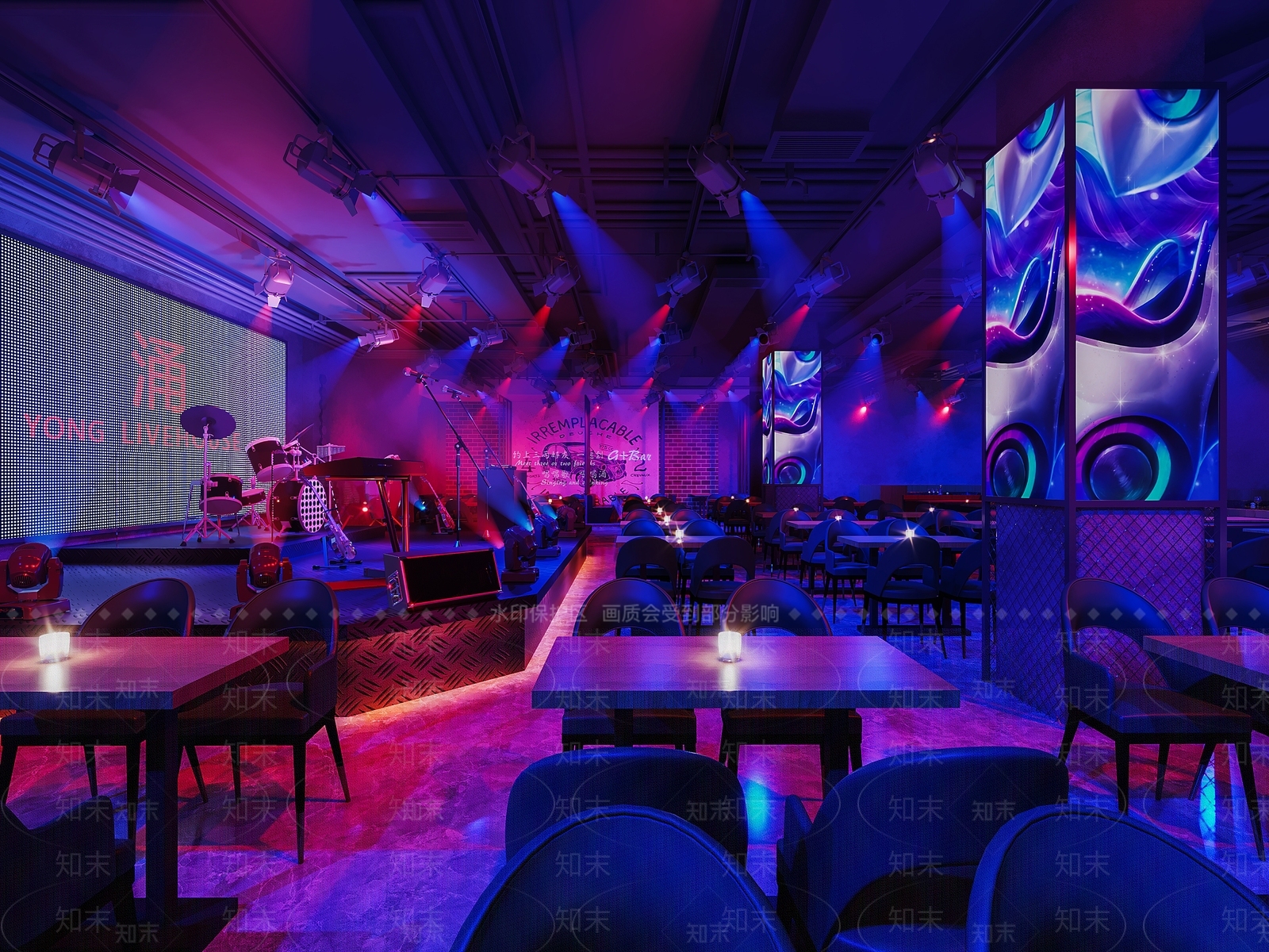 工业风酒吧3D模型下载【ID:1111436009】