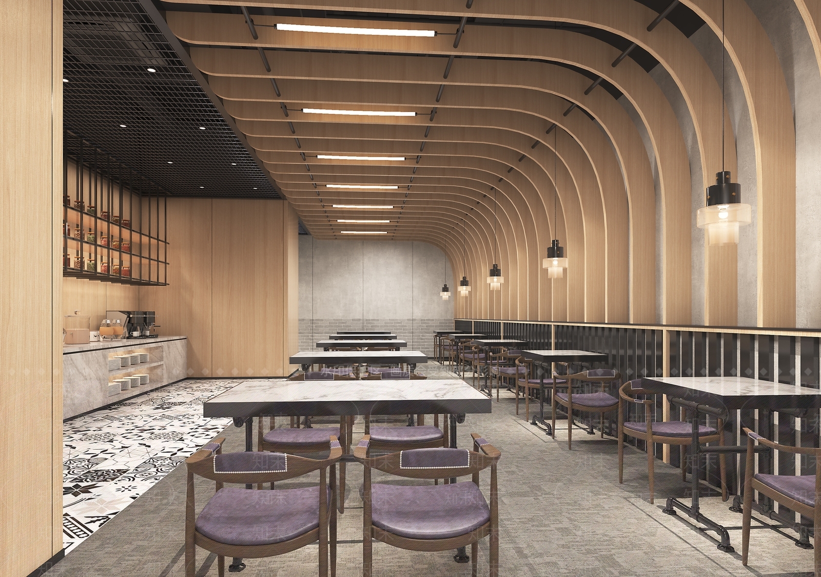 现代自助餐厅3D模型下载【ID:1111440109】