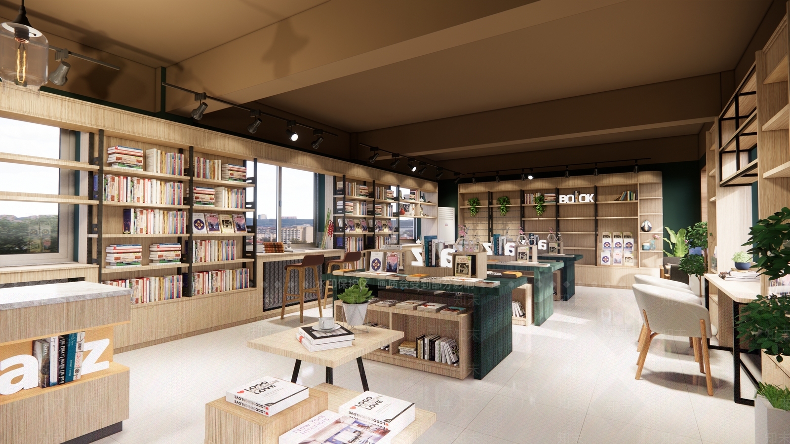 现代社区书店SU模型下载【ID:1111436659】