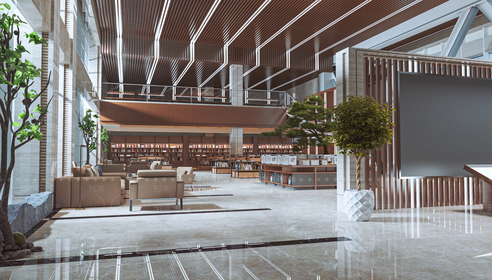 现代书店3D模型下载【ID:1111443930】