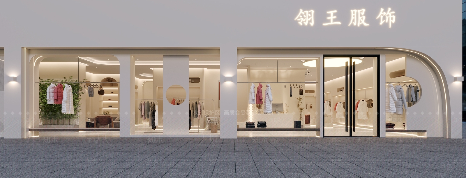 现代服装鞋店3D模型下载【ID:1111447768】