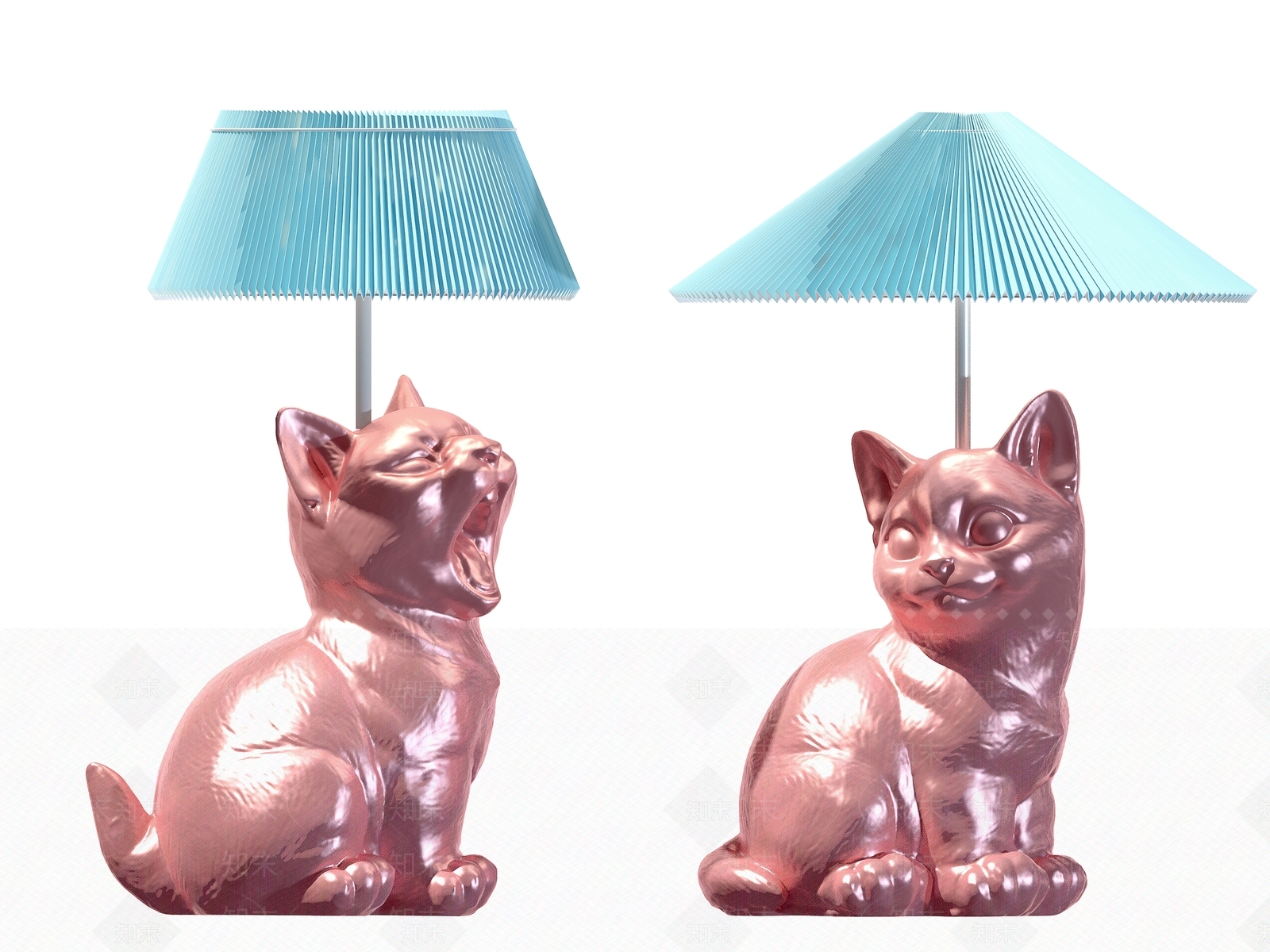 现代儿童卡通猫咪台灯3D模型下载【ID:1111457086】