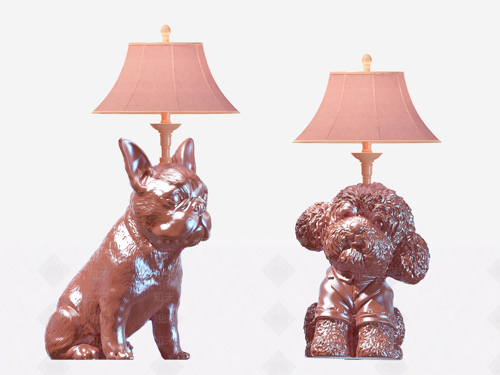 现代儿童泰迪八哥台灯3D模型下载【ID:1111457663】