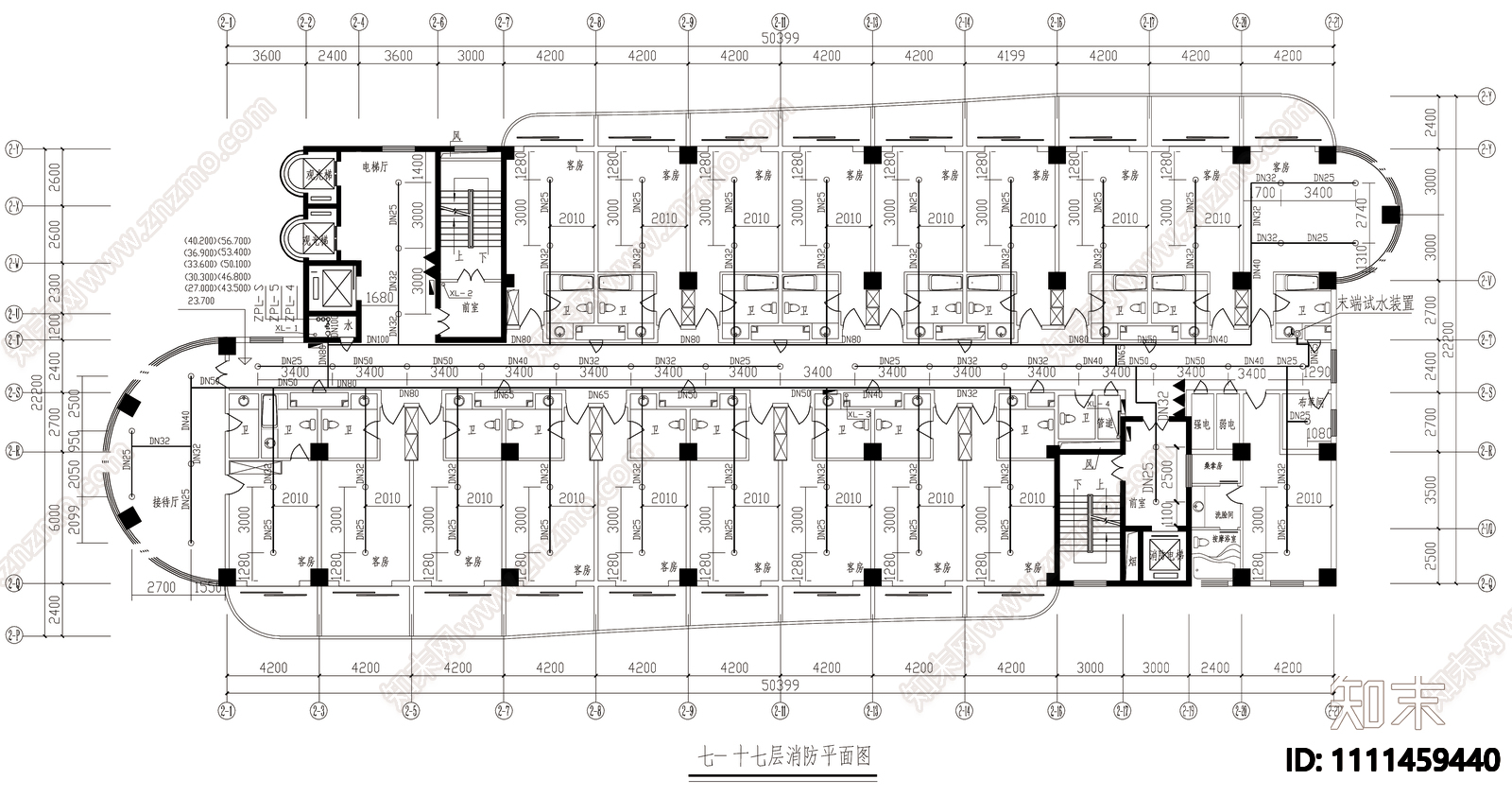 度假酒店给排水施工图下载【ID:1111459440】