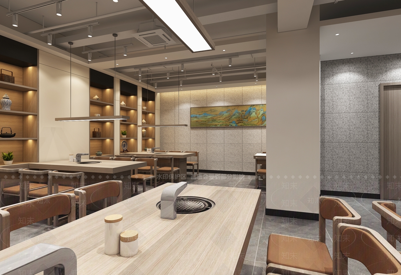 现代烧烤店3D模型下载【ID:1111460249】