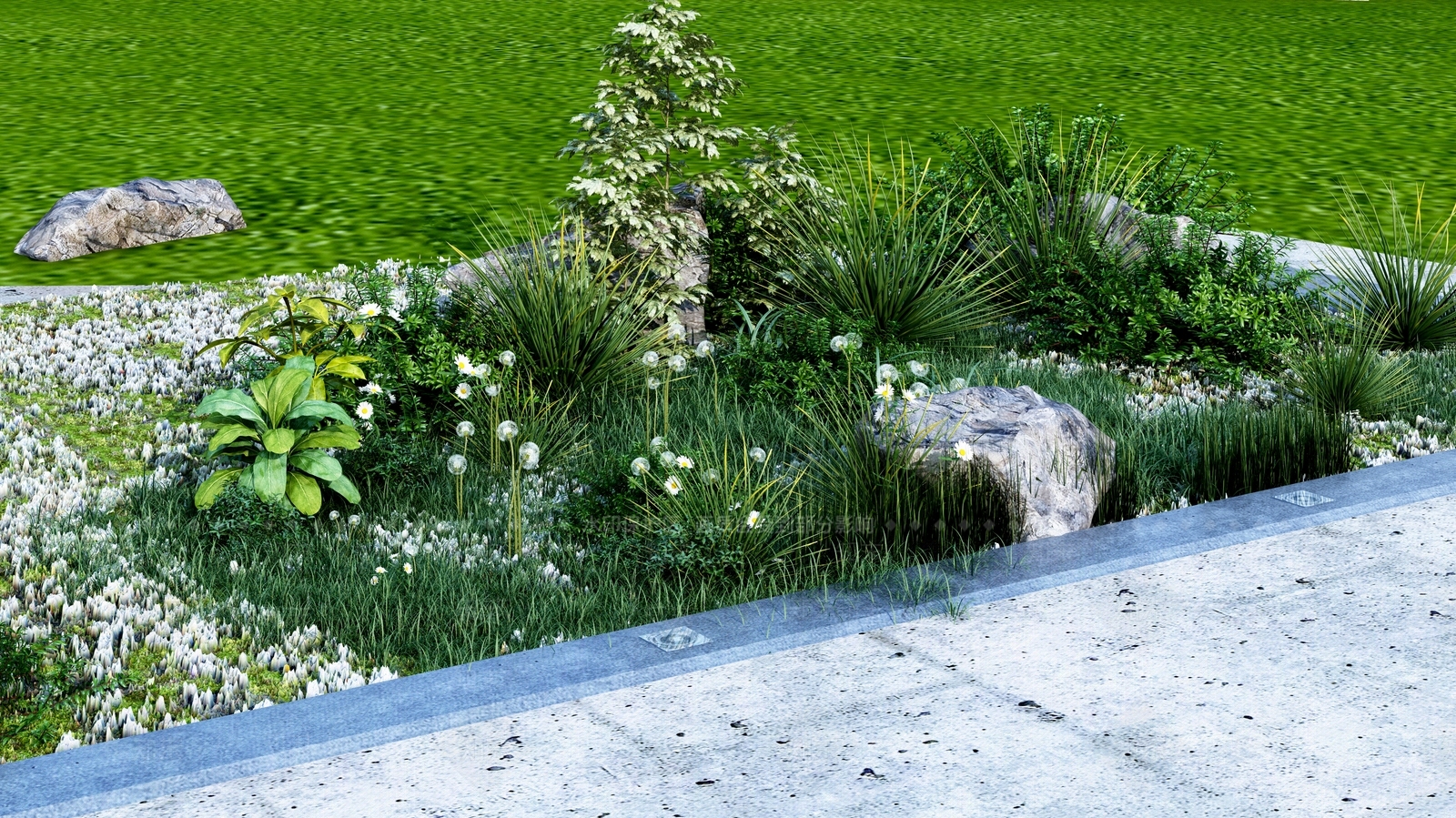 现代植物堆3D模型下载【ID:1111463831】