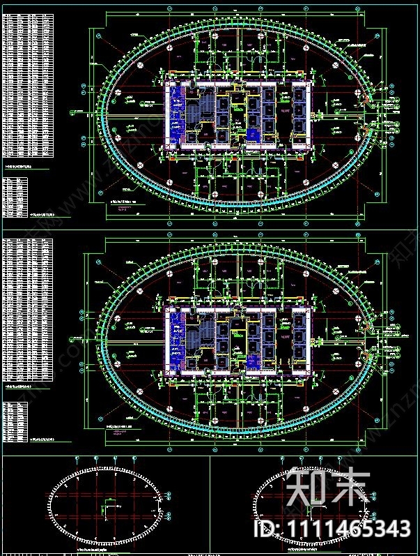 成都金融城双子塔cad施工图下载【ID:1111465343】