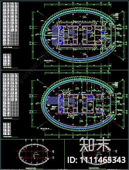 成都金融城双子塔cad施工图下载【ID:1111465343】