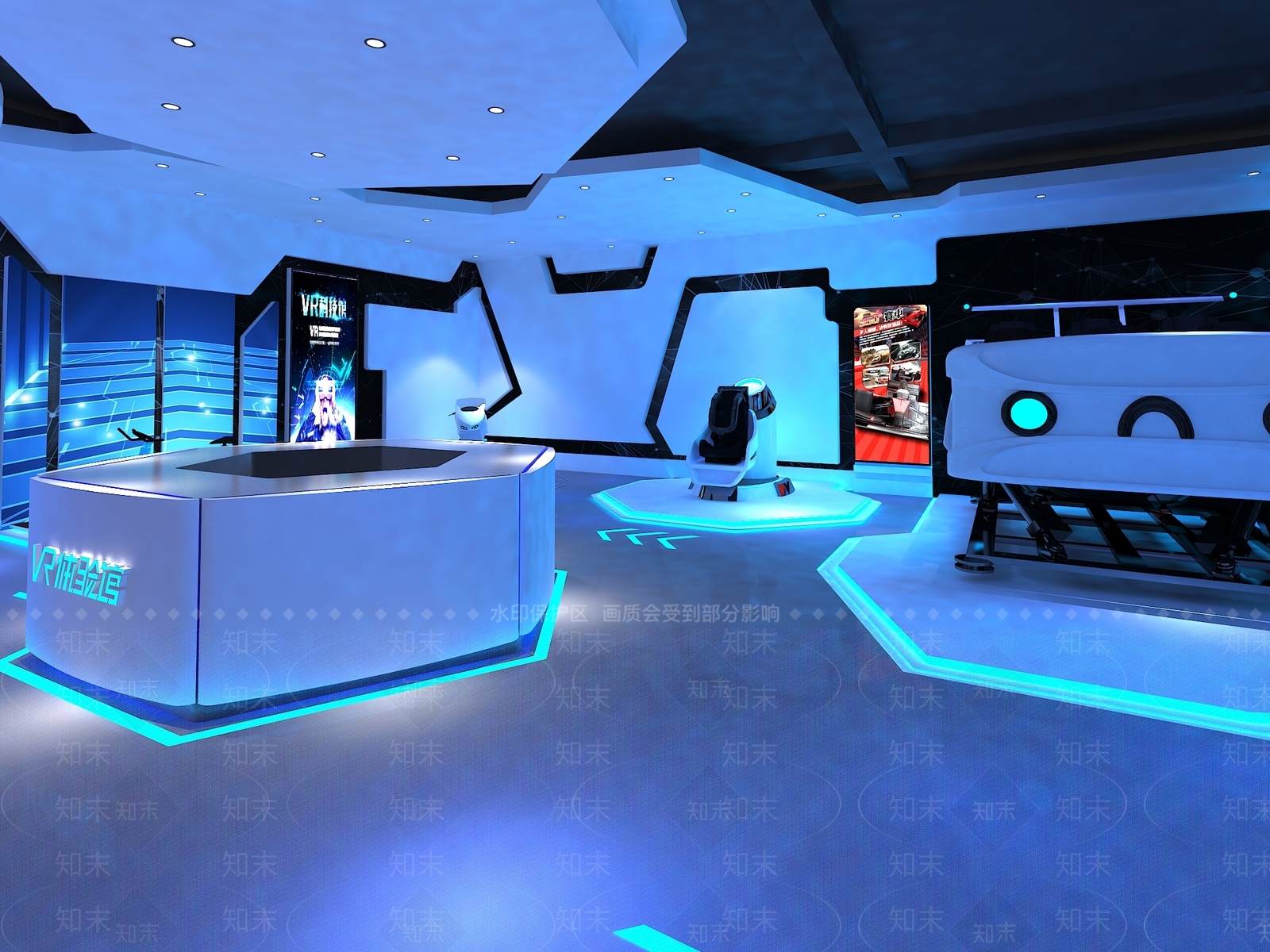 现代VR展厅3D模型下载【ID:1111466724】