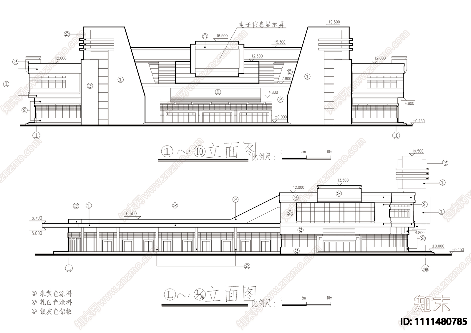 二层汽车站建筑设计图cad施工图下载【ID:1111480785】