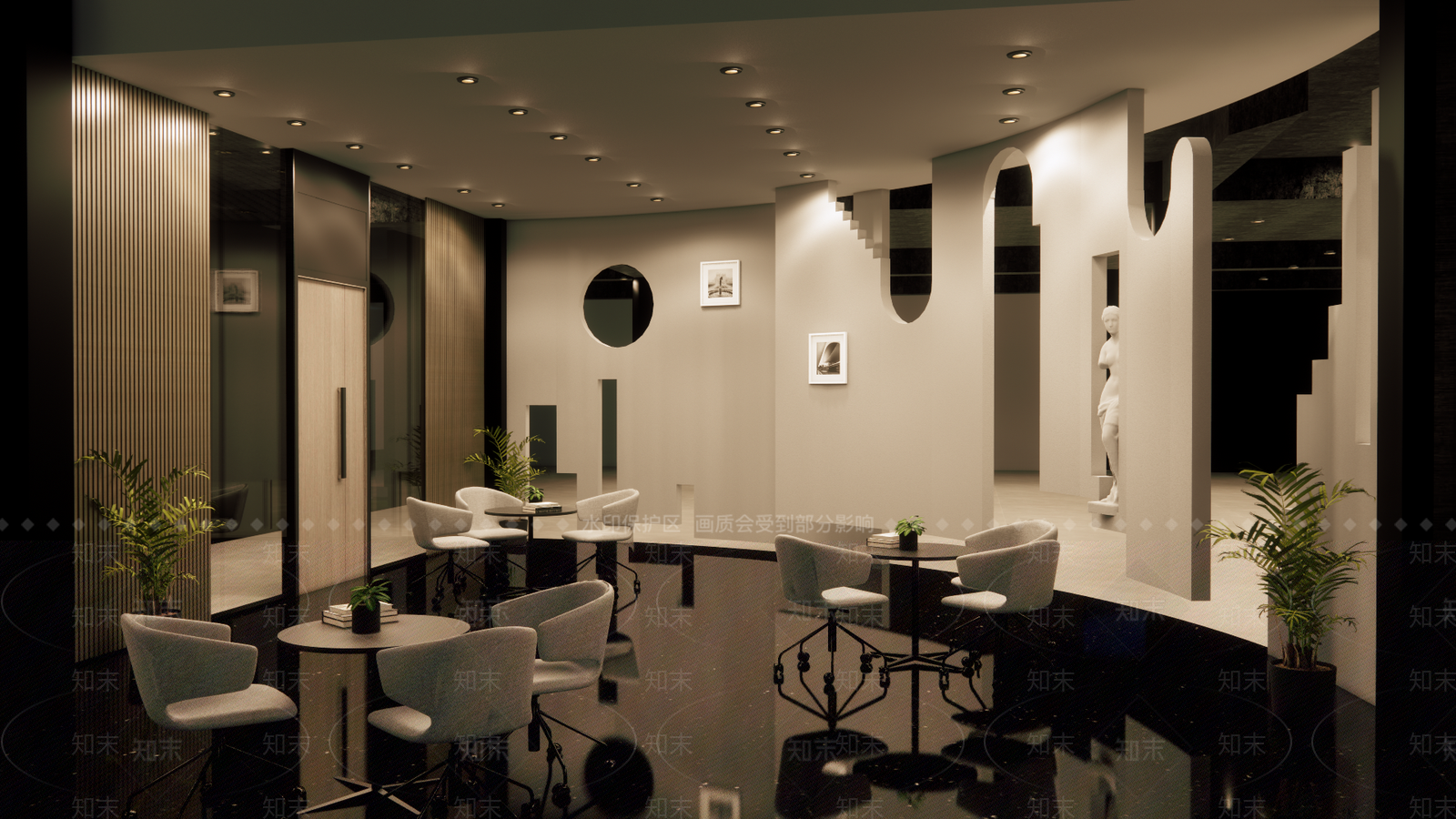 现代休息区SU模型下载【ID:1111485800】