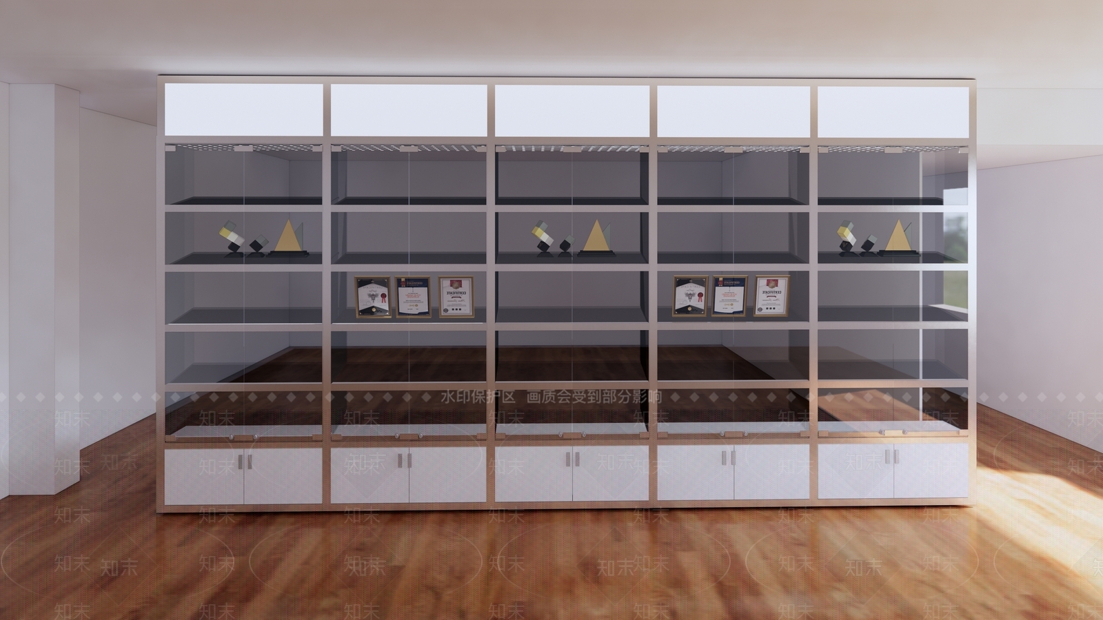 现代展示柜SU模型下载【ID:1111498893】