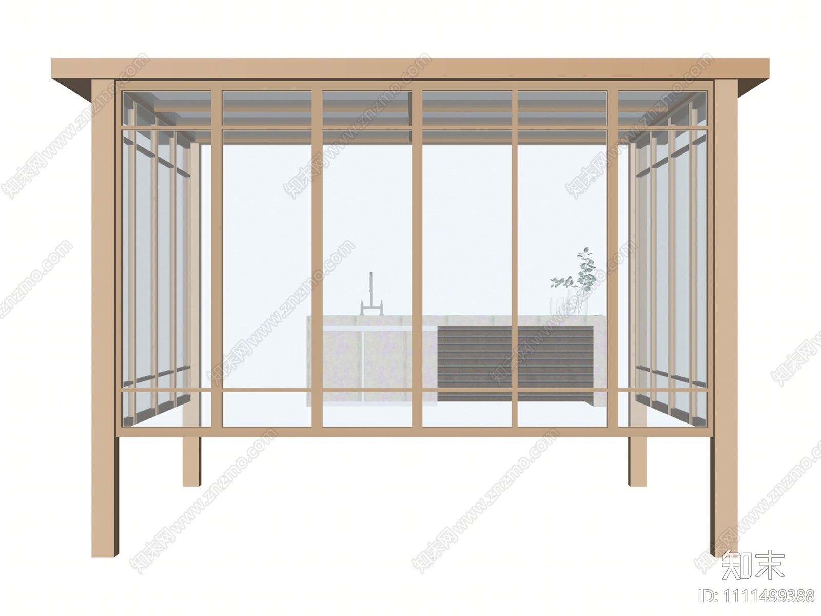 现代阳光房SU模型下载【ID:1111499388】