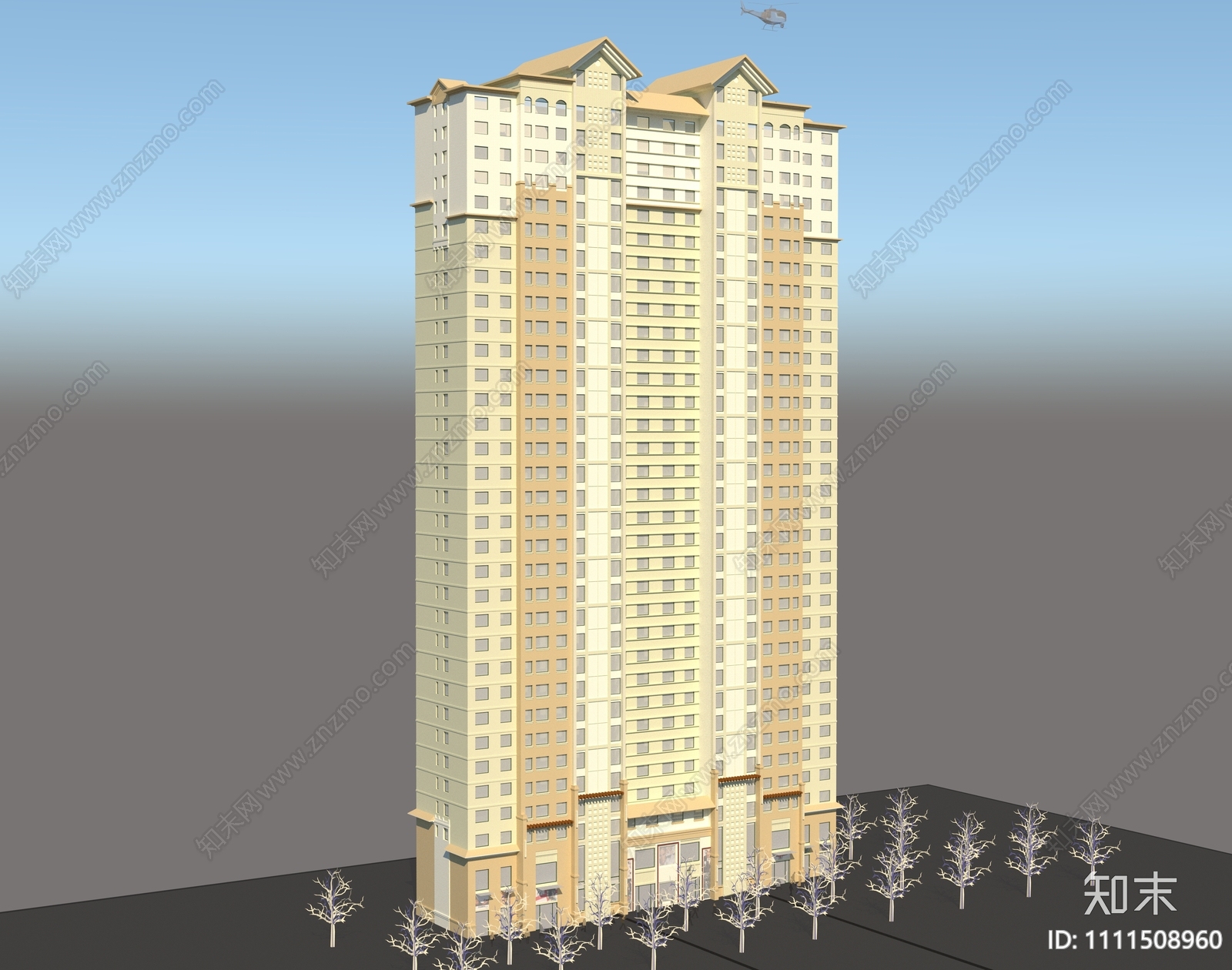 高层住宅CAD图纸SU模型施工图下载【ID:1111508960】
