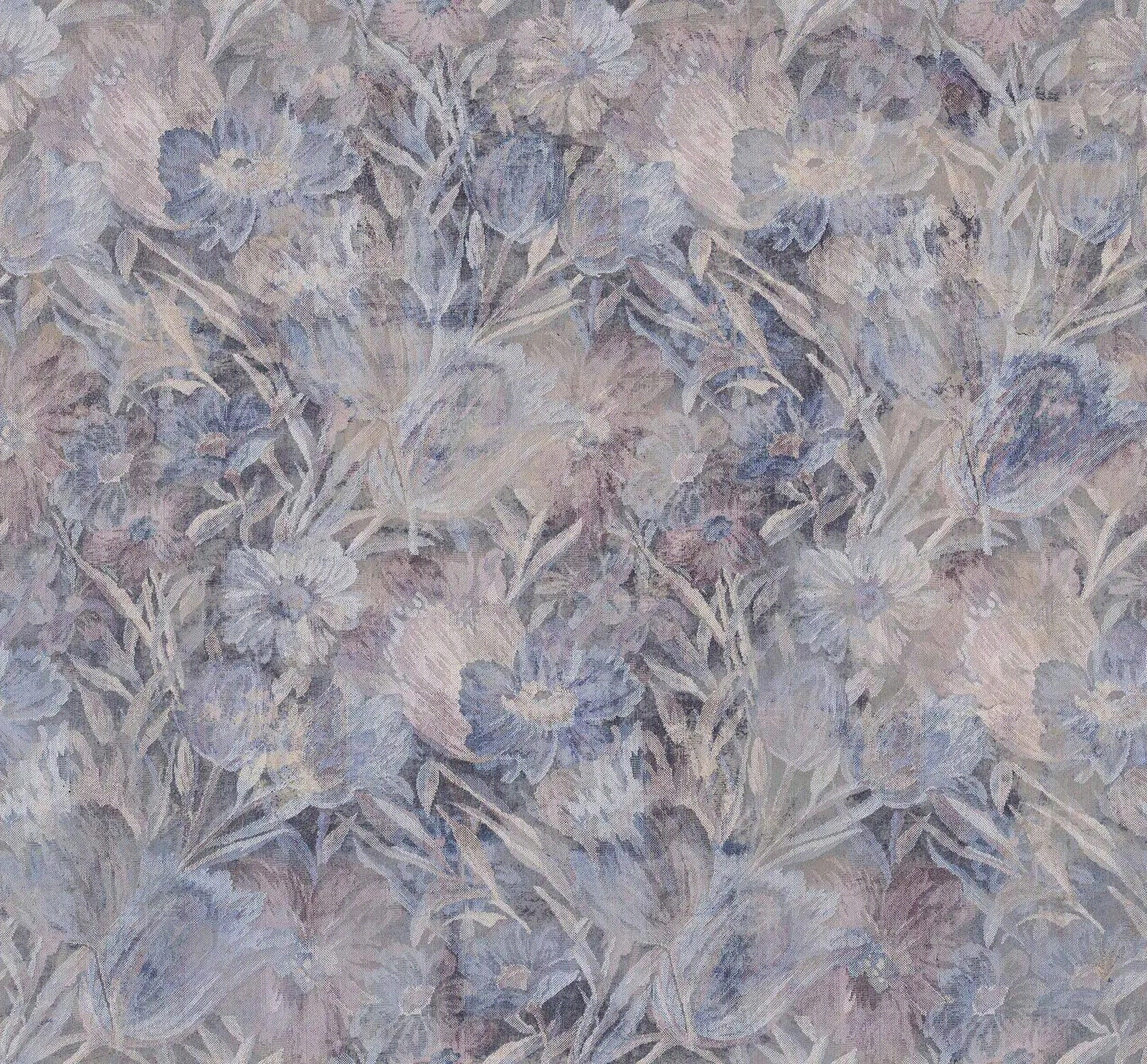 紫色植物印花壁布贴图下载【ID:1111508862】