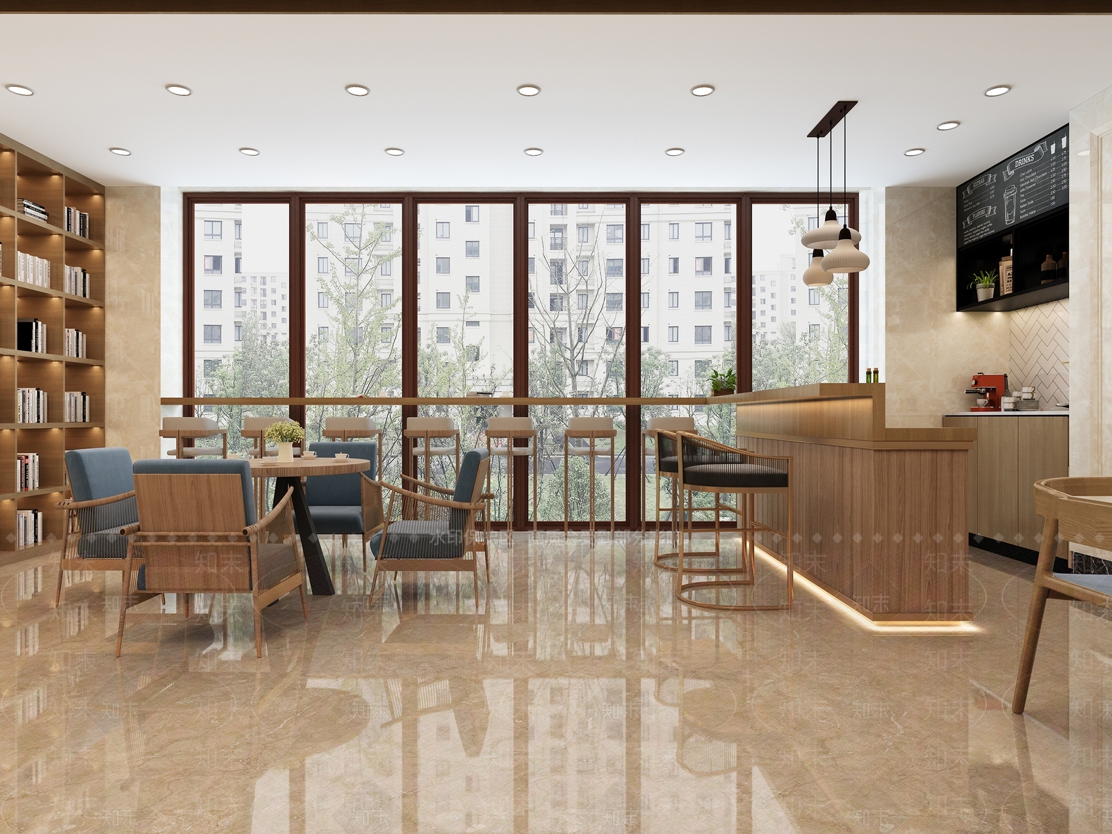 新中式书店3D模型下载【ID:1111510636】