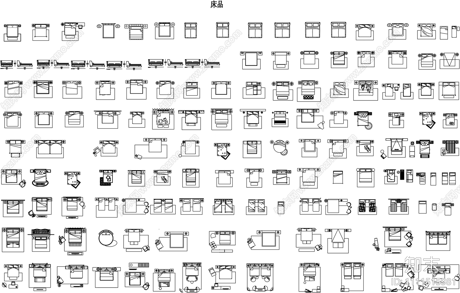 家居单品图块施工图下载【ID:1111515981】