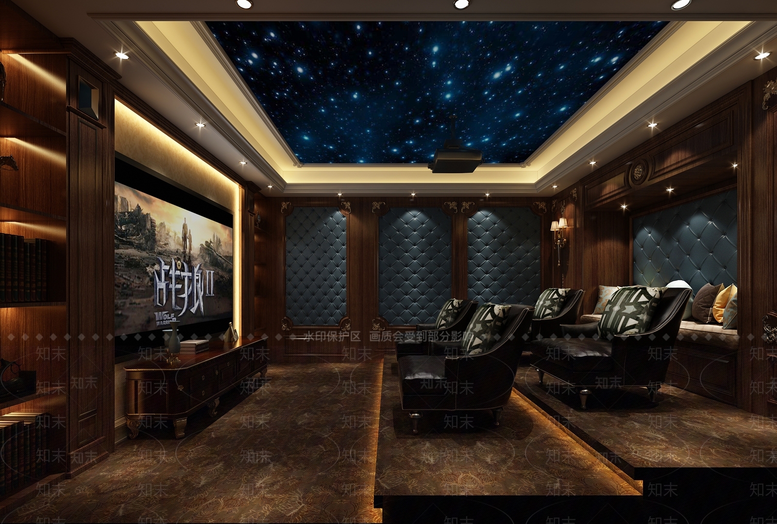 欧式古典家居影音室3D模型下载【ID:1111522843】