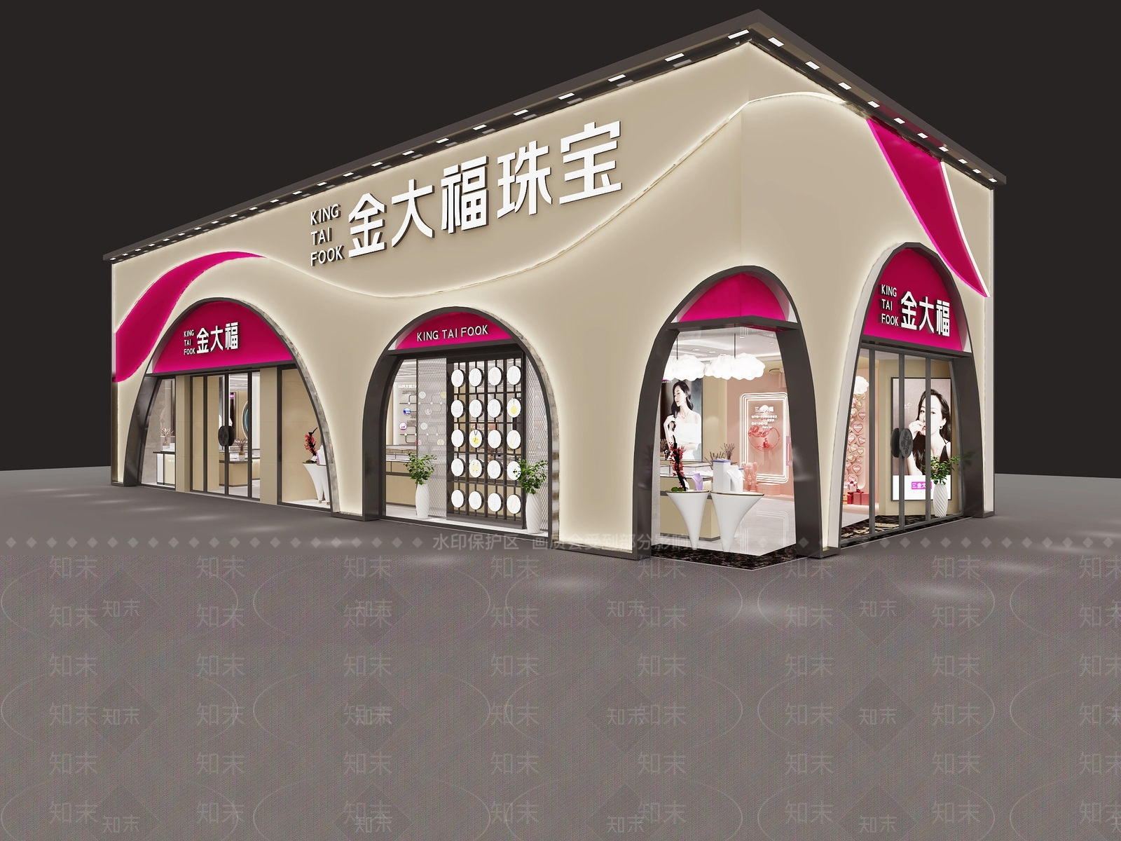 现代珠宝店3D模型下载【ID:1111533217】